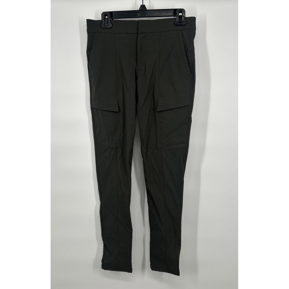 Athleta Women's Sz 4 Jogger Pants Olive Green Nylon Spandex Pockets Casual